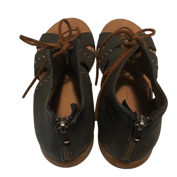 BORN - Women's Nea Navy Nubuck Leather Gladiator‎ Sandals - Size 8 - Picture 6 of 12